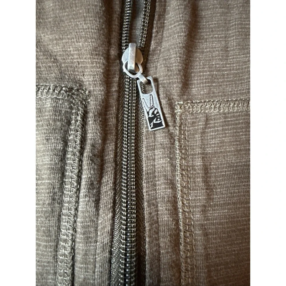 Rusty Brown Zip Sweatshirt Hoodie Men's Medium Without‎ Ear Buds